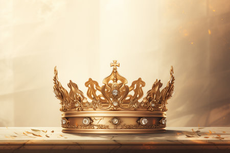 low key image of beautiful queen crown. vintage filtered. fantasy medieval periodの素材