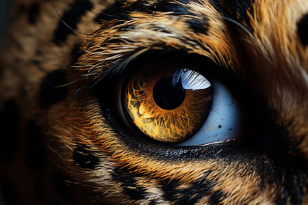 Eye of a tiger close-up. Macro. Selective focus.の素材