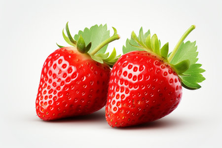 strawberry isolated on a white background. close-up.の素材