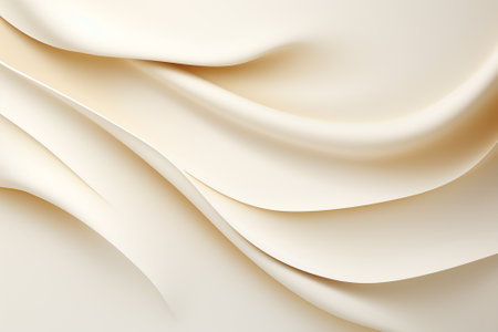 closeup of white silk fabric texture background with smooth lines in itの素材