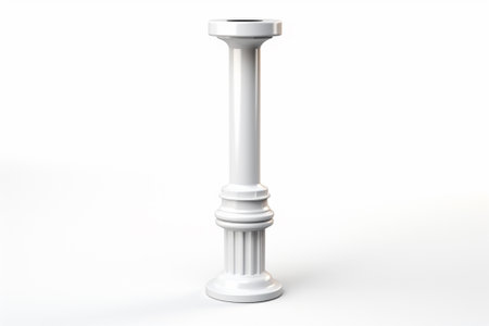 3d rendering of column isolated in white background. Computer digital drawing.の素材