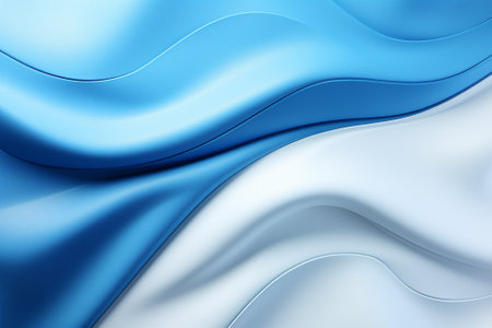 abstract blue and white background with smooth lines, 3d renderの素材