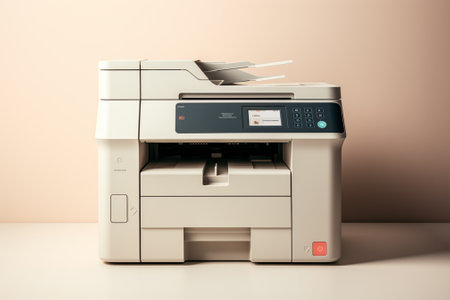 Modern photocopier isolated on a white background. 3d renderの素材