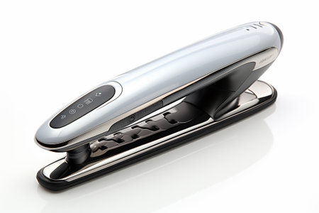 Stapler on a white background. 3d render image.の素材