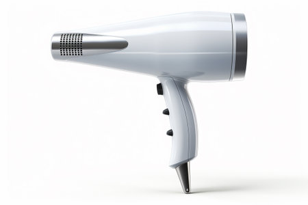 Hair dryer isolated on white background. 3d rendering.の素材