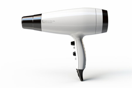 Hair dryer isolated on white background. 3d render.の素材