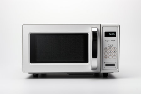 Microwave oven isolated on white background. 3d illustration.の素材