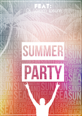 Summer Beach Party Flyer - Vector Designのイラスト素材
