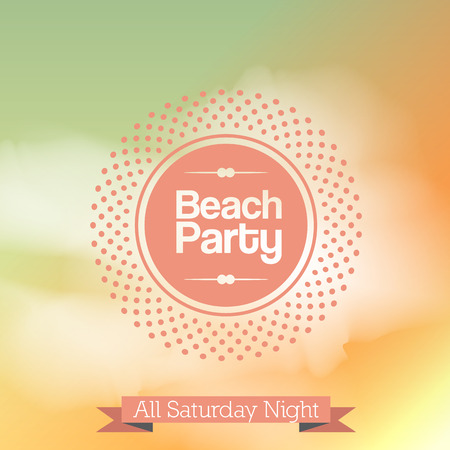 Retro Summer Beach Party Summer Calligraphic Designs - Vector Illustrationのイラスト素材