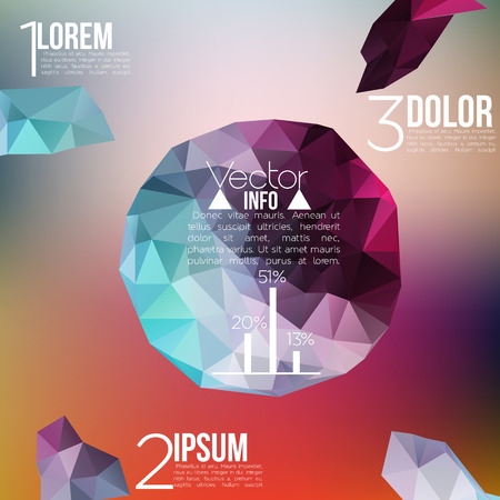 Infographics with Abstract Background Illustrationのイラスト素材