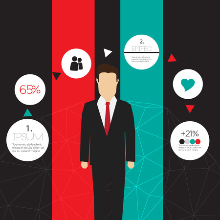 Business Infographic Template - Vector Illustrationのイラスト素材