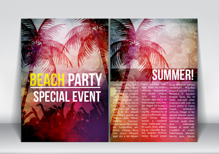 Summer Beach Party Poster - Vector Illustrationのイラスト素材