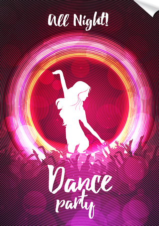 Dance Party Poster Background Template - Vector Illustrationのイラスト素材