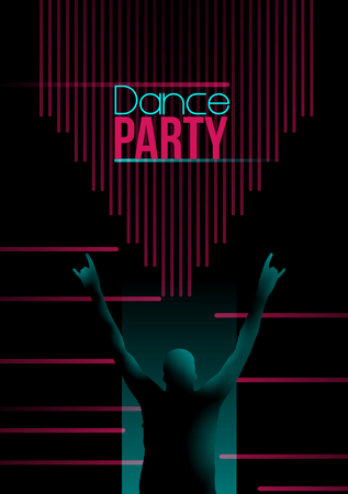 Neon Retro Dance Partyのイラスト素材