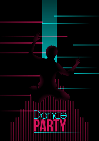 Neon Retro Dance Partyのイラスト素材