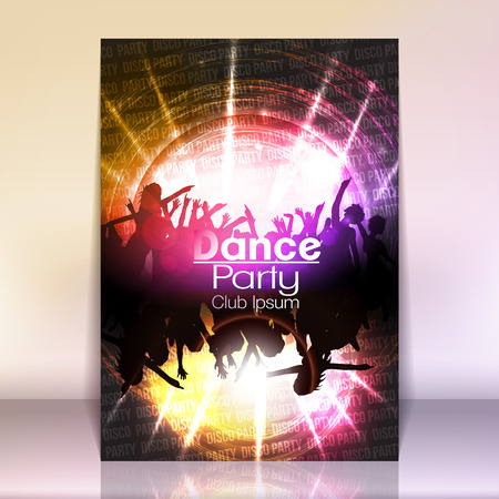 Dance Party Poster Background - Vector Illustrationのイラスト素材