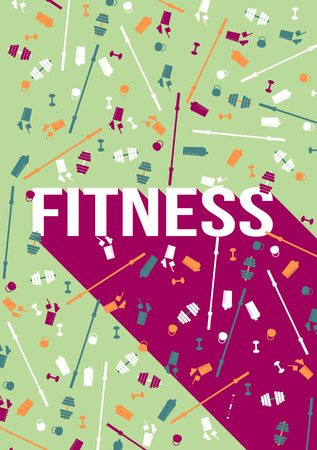 Bodybuilding Fitness Flyer - Vector Illustrationのイラスト素材