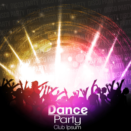 Dance Party Poster Background - Vector Illustrationのイラスト素材