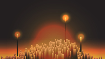 Abstract Fiber Optics Background  - Vector Illustrationのイラスト素材