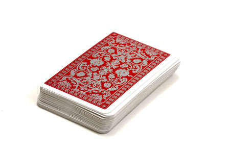 Playing cards isolated on whiteのeditorial素材
