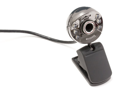 Digital webcam on white background
