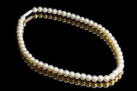 White Pearl Necklaceの写真素材