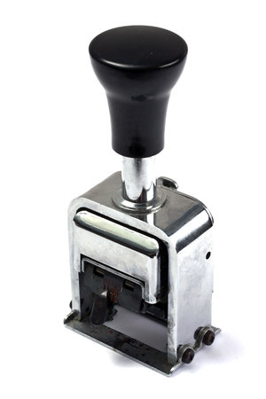 Rubber stamp isolated on white
