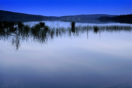Beautiful landscape of mirror lake の写真素材