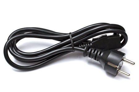 Electric plug isolated on the white background 
