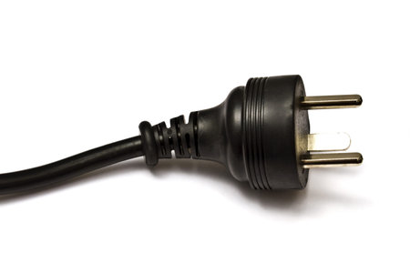 Electric plug isolated on the white background 