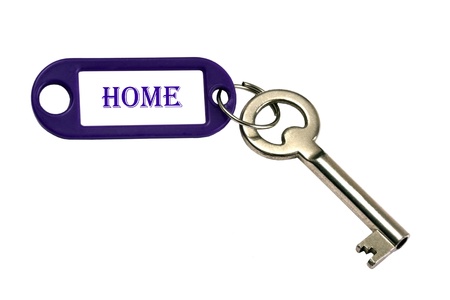 Home key isolated on whiteの写真素材
