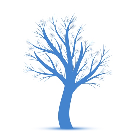 Beautiful art tree isolated on white backgroundのイラスト素材