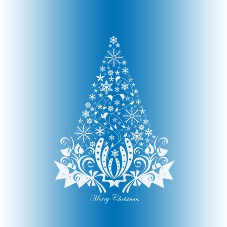 Beautiful christmas decoration with floral and snowflakesのイラスト素材