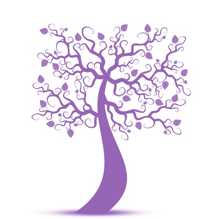 Beautiful art tree isolated on white background のイラスト素材