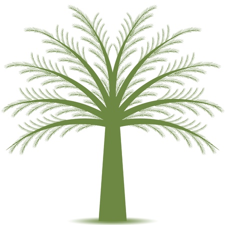 Abstract pine tree isolated on white backgroundのイラスト素材