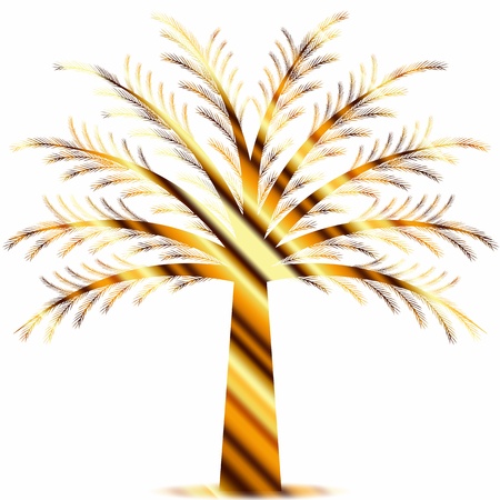 Abstract pine tree isolated on white backgroundのイラスト素材