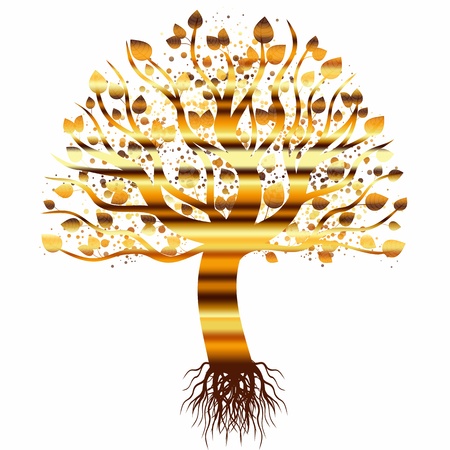 Abstract art tree isolated on white backgroundのイラスト素材