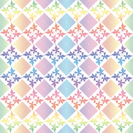 Abstract background of colorful seamless leaves patternのイラスト素材