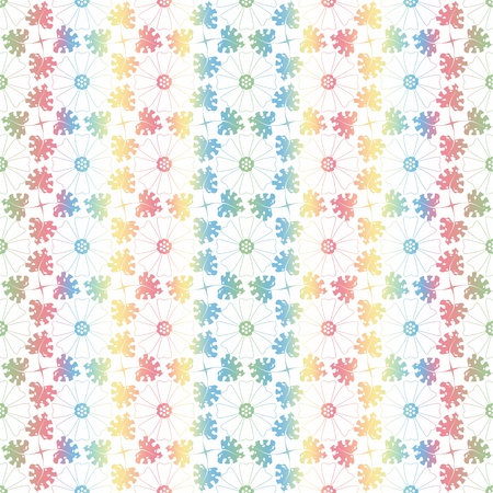 Abstract background of colorful seamless floral patternのイラスト素材