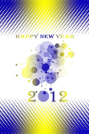 2012 Happy New Year decoration backgroundのイラスト素材