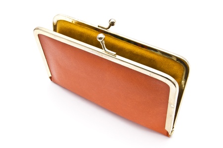 Old purse isolated on white background 
の写真素材
