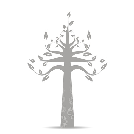 Beautiful art tree isolated on white backgroundのイラスト素材