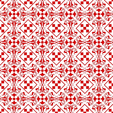 Beautiful background of seamless classic floral patternのイラスト素材