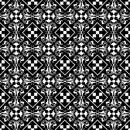 Beautiful background of seamless classic floral patternのイラスト素材