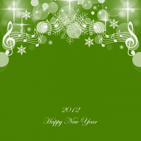Beautiful greeting card of happy new year 2012のイラスト素材