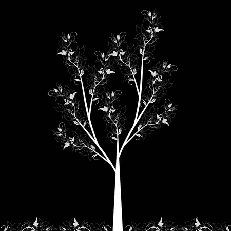 Beautiful art tree isolated on white backgroundのイラスト素材