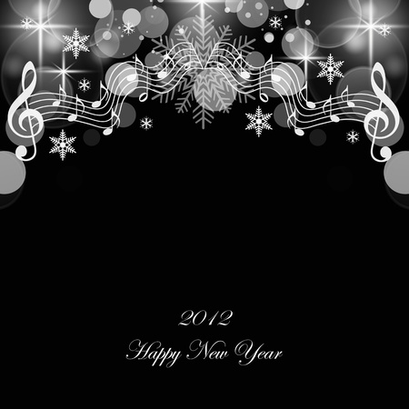 Beautiful greeting card of happy new year 2012のイラスト素材