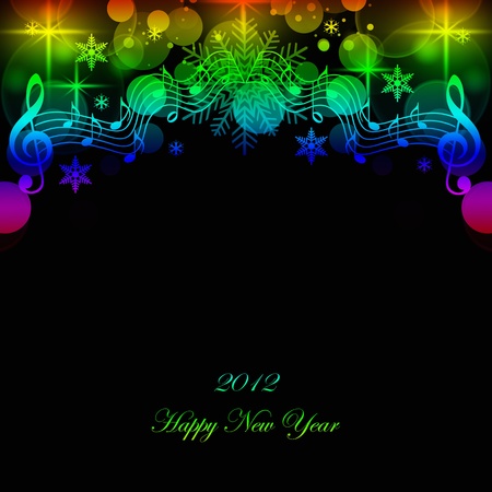 Beautiful greeting card of happy new year 2012のイラスト素材