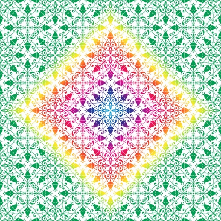 Beautiful and classic floral pattern on white backgroundのイラスト素材