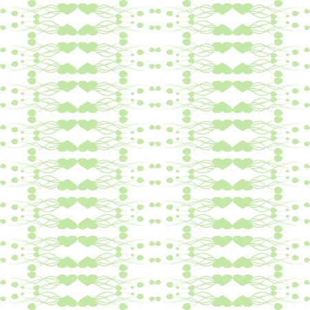 Beautiful background of seamless floral and heart patternのイラスト素材